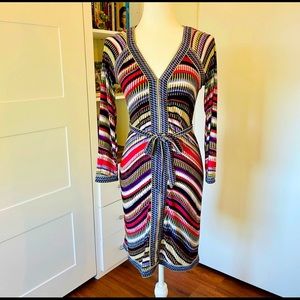 🌟SO BEAUTIFUL! BCBG Maxamaria Varicolored Long-Sleeve Dress🌟